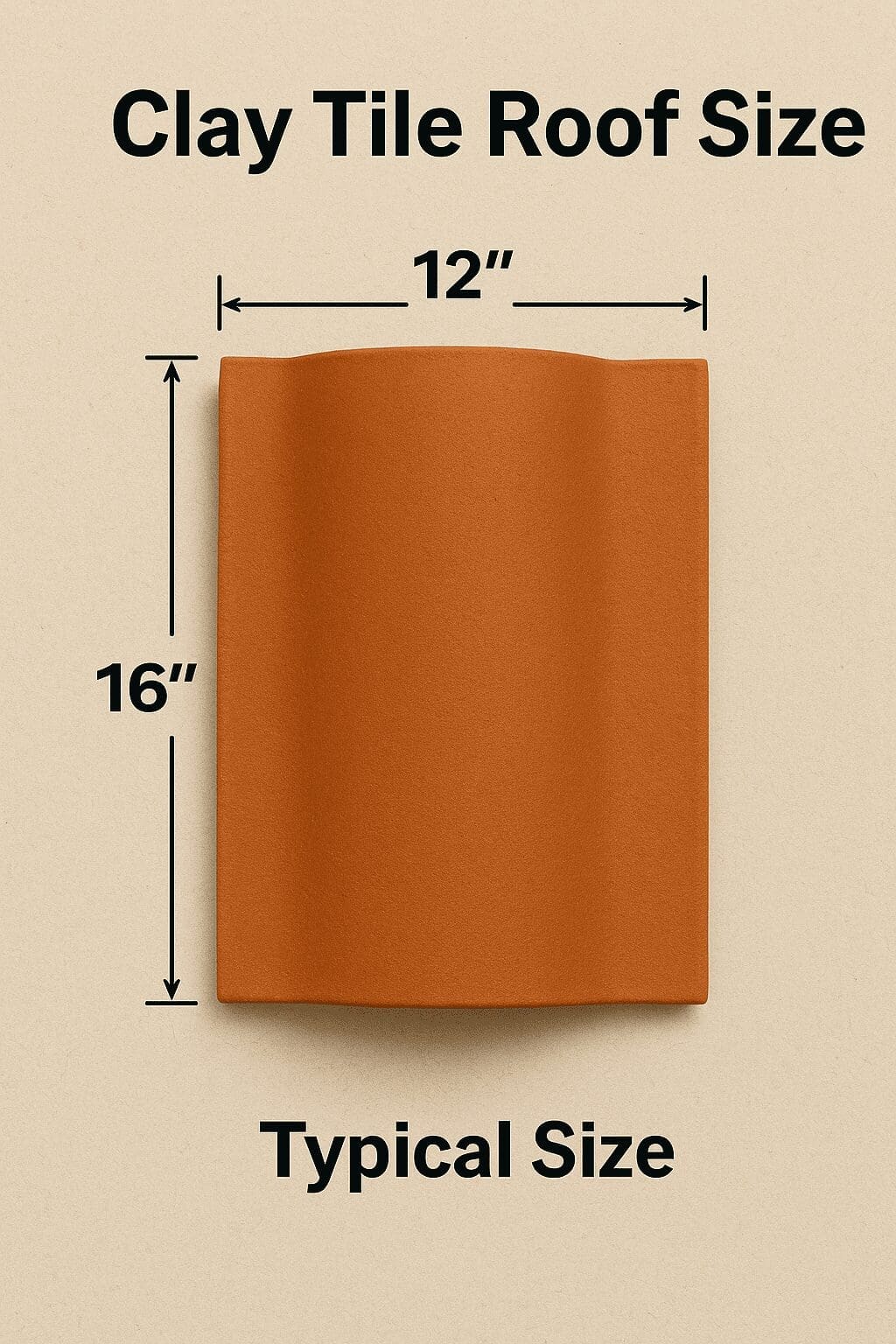 Clay Tile Roof Size